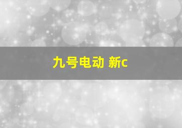 九号电动 新c